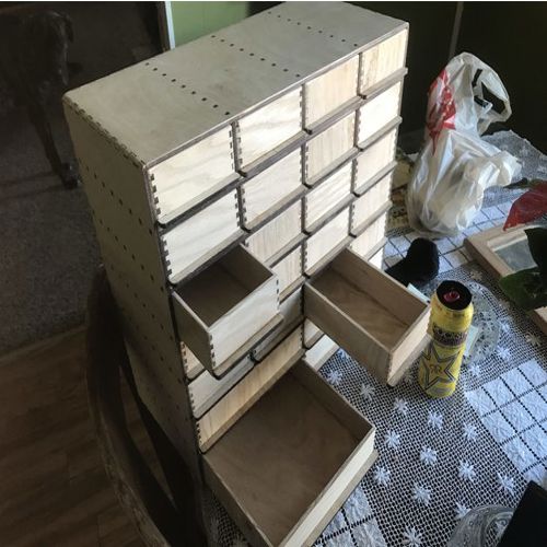 طرح برش لیزری پارامتری سازمان‌دهنده - laser cut parametric organizer - برای دستگاه CNC چوب و لیزر (سی ان سی)