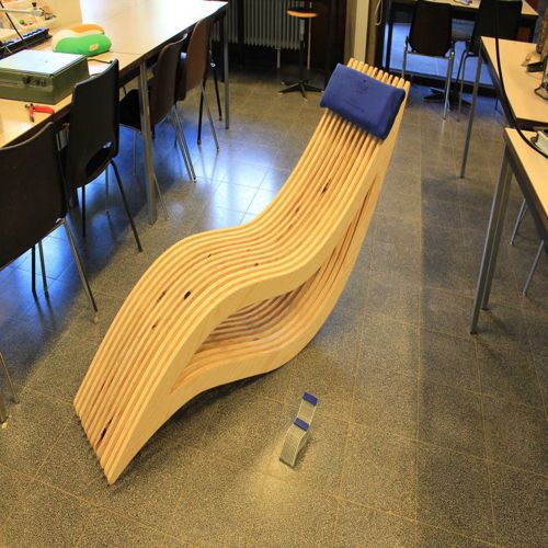 طرح صندلی گهواره‌ای پارامتریک برش لیزری قاب - laser cut parametric rocking chair ve - برای دستگاه CNC چوب و لیزر (سی ان سی)