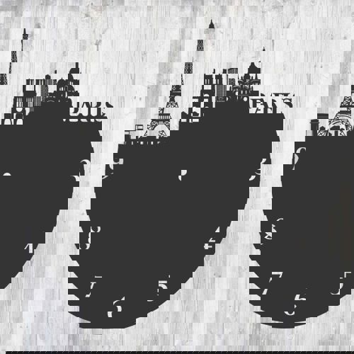 طرح ساعت پاریسی برش لیزری وی - laser cut paris clock ve - برای دستگاه CNC چوب و لیزر (سی ان سی)