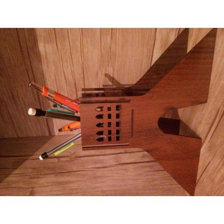 طرح جا مدادی برش لیزری قالب - laser cut pencil holder template ve - برای دستگاه CNC چوب و لیزر (سی ان سی)