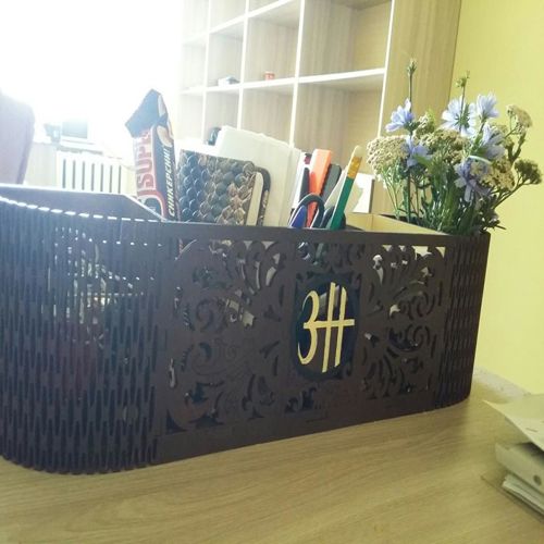 طرح سازمان‌دهنده مداد برش لیزری - laser cut pencil organizer ve - برای دستگاه CNC چوب و لیزر (سی ان سی)