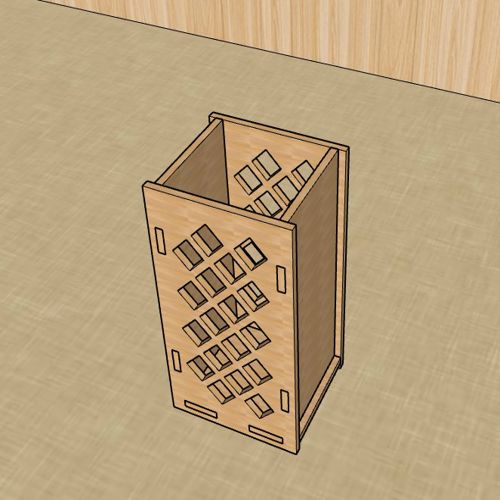 طرح قالب برش با مداد لیزری پول - laser cut pencil organizer template - برای دستگاه CNC چوب و لیزر (سی ان سی)