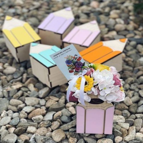 طرح برش لیزری مداد شکل جعبه تخته تخته سه میلی متری - laser cut pencil shape box plywood 3mm - برای دستگاه CNC چوب و لیزر (سی ان سی)