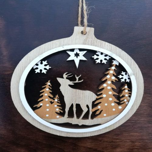 طرح آویز توپی برش لیزری وی جی - laser cut pendant ball ornament ve - برای دستگاه CNC چوب و لیزر (سی ان سی)