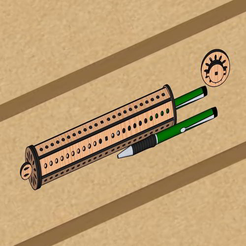 طرح جا خودکار برش لیزری جا مداد جعبه هدیه میلی متری - laser cut pen holder pencil holder gift box 3mm ve - برای دستگاه CNC چوب و لیزر (سی ان سی)
