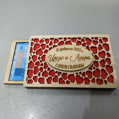 طرح برش لیزری شخصی چوبی پول عروسی هدیه عروسی پاکت - laser cut personalised wooden money wedding gift envelope ve - برای دستگاه CNC چوب و لیزر (سی ان سی)
