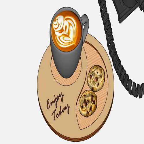 طرح سینی چوبی برش خورده شخصی شده قهوه برای دفتر پوشش - laser cut personalized coffee organizer wooden tray for office ve - برای دستگاه CNC چوب و لیزر (سی ان سی)