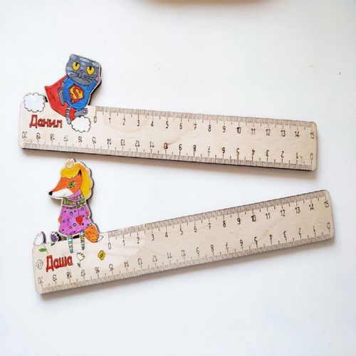 طرح خط‌کش‌های برش لیزری مخصوص کودکان () - laser cut personalized kids rulers ve - برای دستگاه CNC چوب و لیزر (سی ان سی)