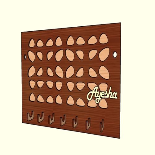 طرح laser-cut-personalized-name-key-holder-jewelry-orgainzer-wooden-key-hanger-home-decor-wall-art-ve