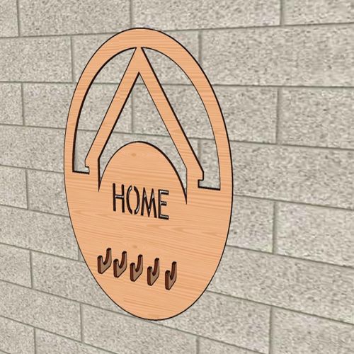 طرح جاکلیدی چوبی اسم شخصی برش لیزری گرد آویز کلیدی چوبی قاب - laser cut personalized name wooden key holder round wooden key hanger - برای دستگاه CNC چوب و لیزر (سی ان سی)