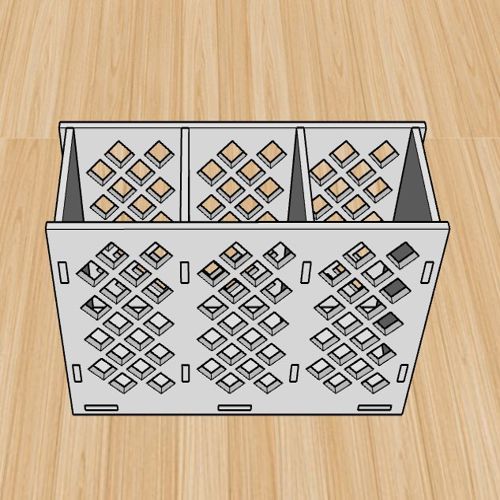 طرح خودکار برش خورده شخصی شده جعبه چوبی لیزر - laser cut personalized pen pencil holder wood box - برای دستگاه CNC چوب و لیزر (سی ان سی)
