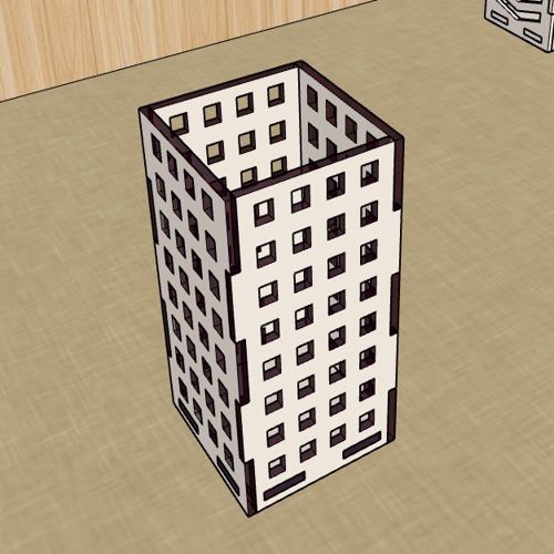 طرح تخته سه لا برش لیزری شخصی دار مداد جای ماژیک پایه - laser cut personalized plywood pencil holder marker stand - برای دستگاه CNC چوب و لیزر (سی ان سی)