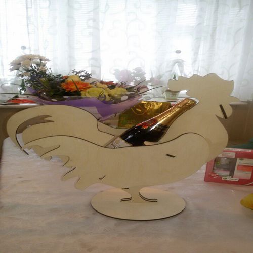 طرح برش لیزری پتوک شامپو 6mm - laser cut petukh shampusik 6mm - برای دستگاه CNC چوب و لیزر (سی ان سی)