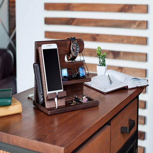 طرح laser-cut-phone-docking-station-ash-key-holder-wallet-stand-watch-organizer-ve