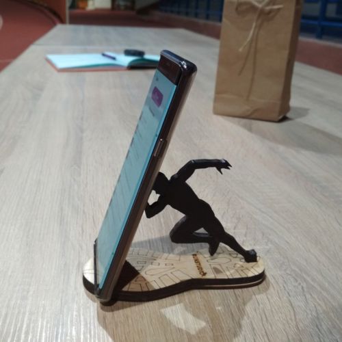 طرح پایه گوشی برش لیزری نگهدارنده کفش گوشی - laser cut phone stand shoe phone holder ve - برای دستگاه CNC چوب و لیزر (سی ان سی)
