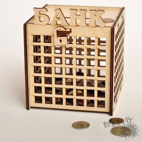 طرح قالب قلک برش لیزری - laser cut piggy bank template ve - برای دستگاه CNC چوب و لیزر (سی ان سی)