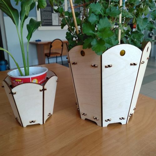 طرح پایه گیاه برش لیزری دکوراسیون منزل میلی متر - laser cut plant stand home decor 3mm ve - برای دستگاه CNC چوب و لیزر (سی ان سی)