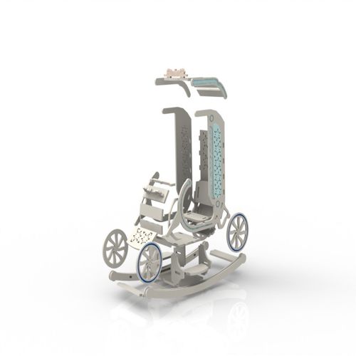 طرح صندلی گهواره‌ای برش لیزری پلاسما - laser cut plasma rocking chair - برای دستگاه CNC چوب و لیزر (سی ان سی)