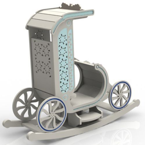 طرح صندلی گهواره‌ای برش لیزری پلاسما - laser cut plasma rocking chair - برای دستگاه CNC چوب و لیزر (سی ان سی)
