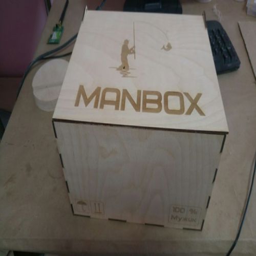 طرح جعبه آدمک با درب و برش لیزری الگو - laser cut plywood man box with lid template - برای دستگاه CNC چوب و لیزر (سی ان سی)