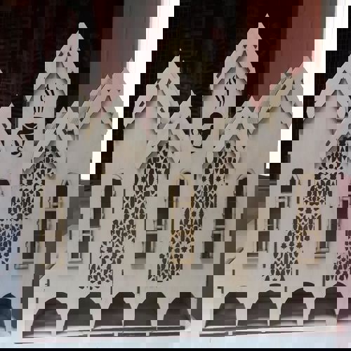 طرح تخته سه لا برش لیزری چایخانه چای کیسه ای نگهدارنده با قسمت - laser cut plywood tea house tea bags holder with 5 compartments - برای دستگاه CNC چوب و لیزر (سی ان سی)