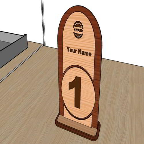 طرح برش لیزری جایگاه نگهدارنده چوبی جایزه - laser cut position holder wooden trophy ve - برای دستگاه CNC چوب و لیزر (سی ان سی)