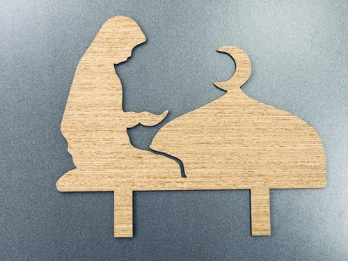 طرح برش لیزری دختر دعاکننده کیک روی کیک - laser cut praying girl cake topper ve - برای دستگاه CNC چوب و لیزر (سی ان سی)