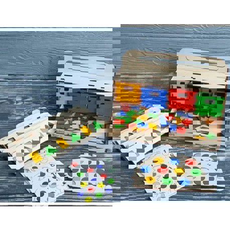 طرح جعبه پازل برش لیزری برای بچه ها - laser cut puzzle box for kids ve - برای دستگاه CNC چوب و لیزر (سی ان سی)