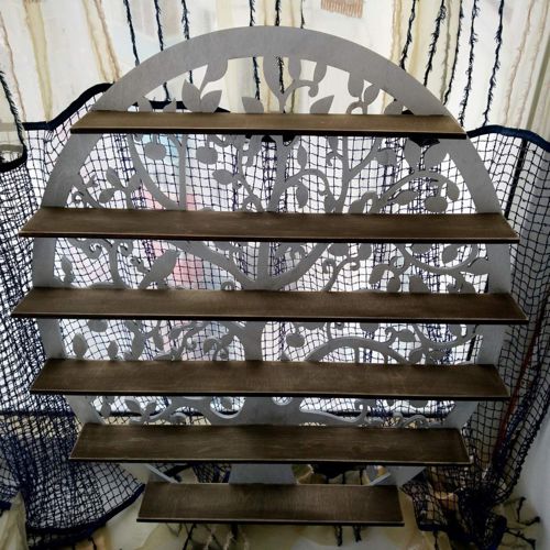 طرح قفسه برش خورده با برگ برگ - laser cut rack with leaf ve - برای دستگاه CNC چوب و لیزر (سی ان سی)