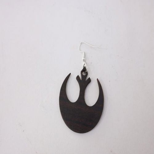 طرح گوشواره‌های برش لیزری اتحاد شورشیان () - laser cut rebel alliance earrings - برای دستگاه CNC چوب و لیزر (سی ان سی)