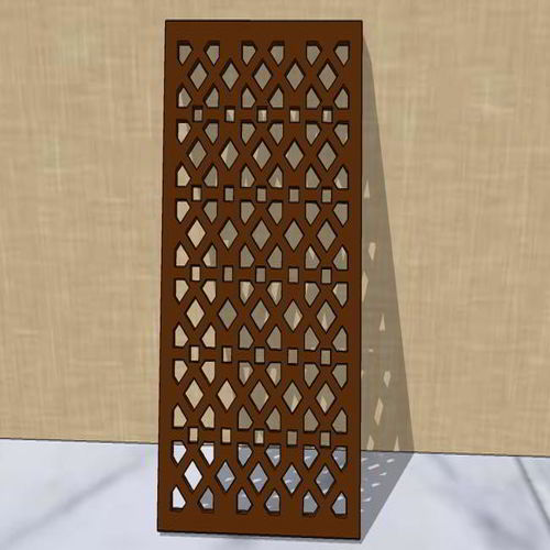 طرح الگوی جداکننده اتاق برش لیزری طرح جالی طراحی پارتیشن داخلی پارکینگ - laser cut room divider grill pattern jali design interior partition - برای دستگاه CNC چوب و لیزر (سی ان سی)