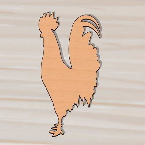 طرح برش لیزری خروس چوبی دوبعدی شکل - laser cut rooster wood 2d shape - برای دستگاه CNC چوب و لیزر (سی ان سی)