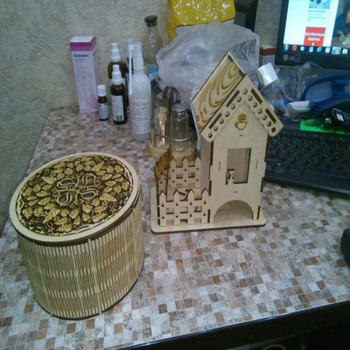 طرح جعبه گرد برش لیزری با درب قالب - laser cut round box with lid template ve - برای دستگاه CNC چوب و لیزر (سی ان سی)