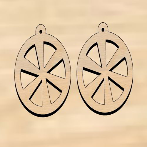 طرح گوشواره‌های آویز گرد برش لیزری چوب - laser cut round dangle earrings wood - برای دستگاه CNC چوب و لیزر (سی ان سی)