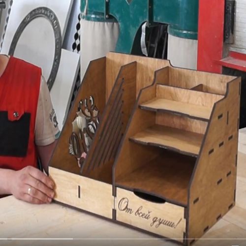طرح برش لیزری روتر سازماندهنده دفتر - laser cut router organizer office - برای دستگاه CNC چوب و لیزر (سی ان سی)
