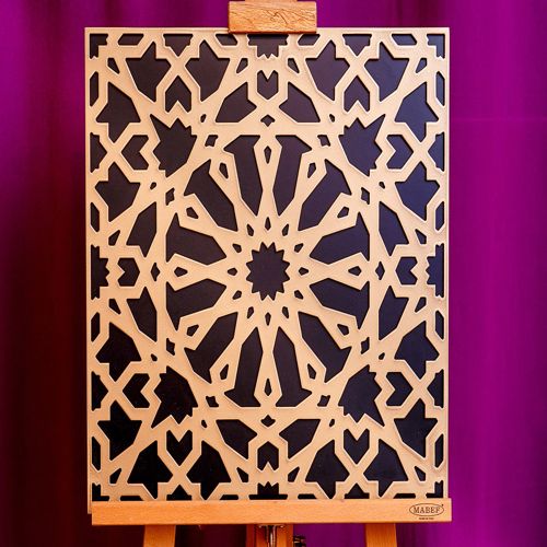 طرح الگوی اسلیمی برش لیزری درز عربی هندسی طرح - laser cut screen islamic pattern seamless arabic geometric - برای دستگاه CNC چوب و لیزر (سی ان سی)