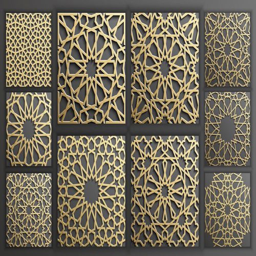 طرح برش لیزری اسکرول کار الگوی یکپارچه - laser cut scroll work seamless pattern - برای دستگاه CNC چوب و لیزر (سی ان سی)