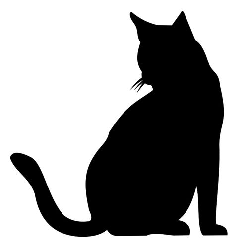طرح برش لیزری گربه نشسته سیلوئت - laser cut seated cat silhouette ve - برای دستگاه CNC چوب و لیزر (سی ان سی)