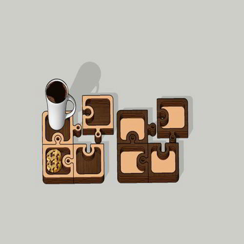 طرح سینی پذیرایی برش لیزری پازل - laser cut serving tray puzzle ve - برای دستگاه CNC چوب و لیزر (سی ان سی)