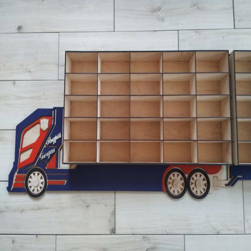 طرح برش لیزری قفسه کامیون - laser cut shelf truck ve - برای دستگاه CNC چوب و لیزر (سی ان سی)