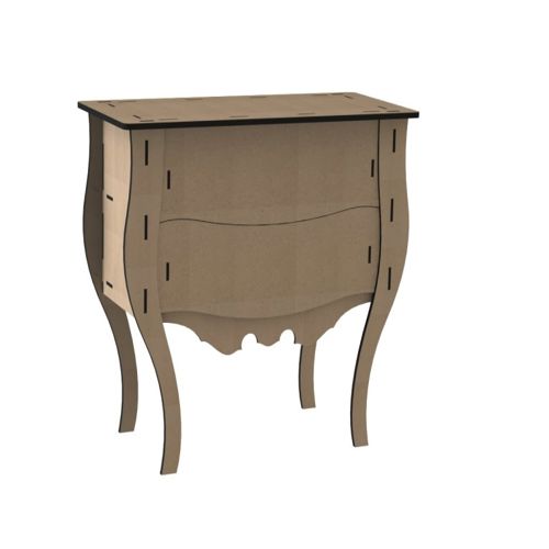 طرح میز کناری برش لیزری طرح - laser cut side table plan ve - برای دستگاه CNC چوب و لیزر (سی ان سی)