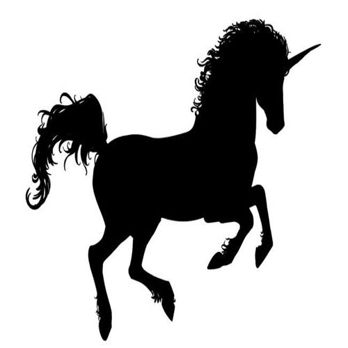 طرح برش لیزری سیلوئت از اسب تک شاخ - laser cut silhouette of unicorn ve - برای دستگاه CNC چوب و لیزر (سی ان سی)
