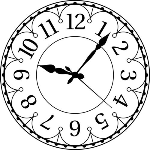 طرح برش لیزری ساده تزئینی ساعت پوشش - laser cut simple decor clock ve - برای دستگاه CNC چوب و لیزر (سی ان سی)