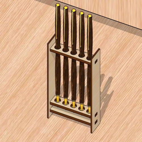 طرح برش لیزری ساده قلم نگهدارنده جای قلم - laser cut simple pen holder - برای دستگاه CNC چوب و لیزر (سی ان سی)
