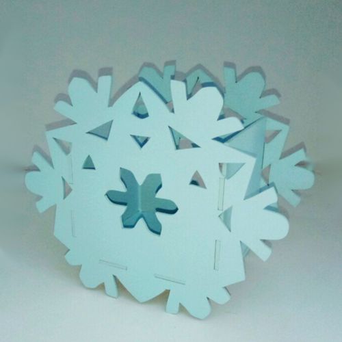 طرح برش لیزری دانه برف قلم نگهدارنده سازماندهنده - laser cut snowflake pen holder organizer ve - برای دستگاه CNC چوب و لیزر (سی ان سی)