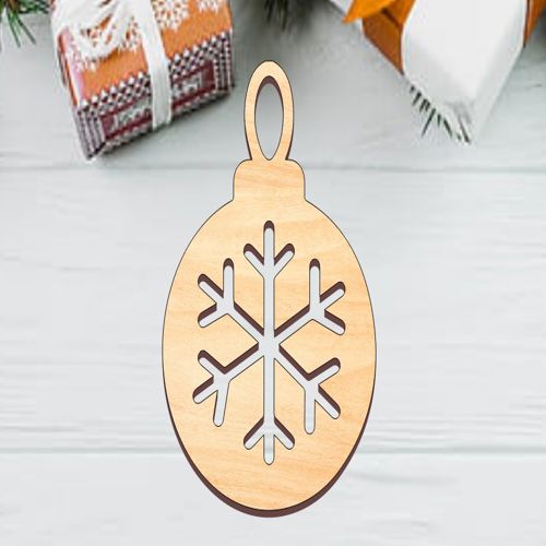 طرح برش لیزری دانه‌های برف، اسباب‌بازی کریسمس، تزئینات کریسمس، - laser cut snowflakes bauble christmas ornament xmas decorations - برای دستگاه CNC چوب و لیزر (سی ان سی)