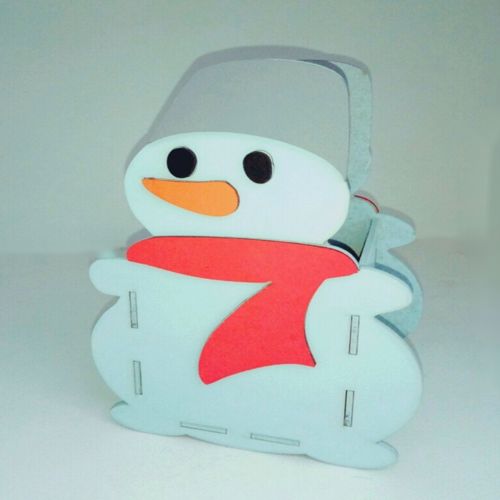 طرح برش لیزری آدم برفی قلم نگهدارنده سازماندهنده - laser cut snowman pen holder organizer ve - برای دستگاه CNC چوب و لیزر (سی ان سی)
