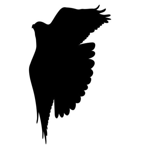 طرح برش لیزری عقاب در حال اوج گیری سیلوئت برچسب - laser cut soaring eagle silhouette decal - برای دستگاه CNC چوب و لیزر (سی ان سی)