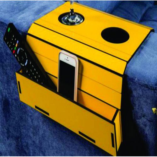 طرح نگهدارنده مبل برش لیزری برای لیوان - laser cut sofa holder for cups ve - برای دستگاه CNC چوب و لیزر (سی ان سی)