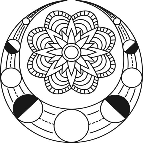 طرح برش لیزری منظومه شمسی ماندالا اجرام آسمانی - laser cut solar system mandala celestial objects ve - برای دستگاه CNC چوب و لیزر (سی ان سی)